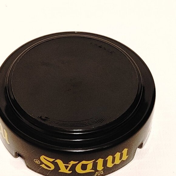 VINTAGE MIDAS Ashtray Black Milk Glass Made in France Auto Service King … - Picture 2 of 7